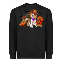 Black Halloween beagle dog Heavyweight Sweatshirt - RanaPortraitStore