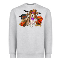 Heather Grey Halloween beagle dog Heavyweight Sweatshirt - RanaPortraitStore
