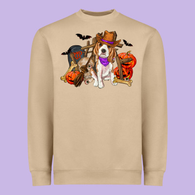 Halloween Beagle Dog Heavyweight Sweatshirt Designed By Ranaportraitstore