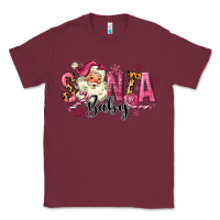 Burgundy Santa Baby Pink Christmas Classic Tee - MaliasSmallBusiness