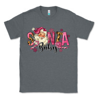Charcoal Heather Santa Baby Pink Christmas Classic Tee - MaliasSmallBusiness