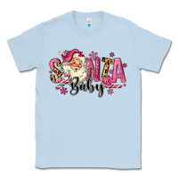 Dusty Blue Santa Baby Pink Christmas Classic Tee - MaliasSmallBusiness