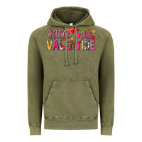 Vintage Olive little miss valentine Vintage Hoodie - NancyCooperArtShop