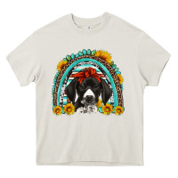 Cream german shorthaired pointer western rainbow Heavy Core Tee - Artiststas