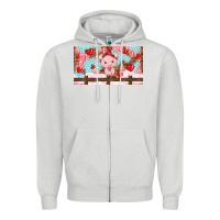 Dove Grey cute pig Zipper Hoodie - TumblerDesignByShophia