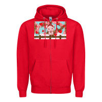 Red cute pig Zipper Hoodie - TumblerDesignByShophia