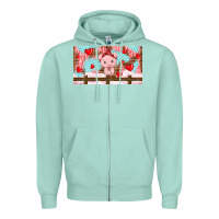 Seafoam cute pig Zipper Hoodie - TumblerDesignByShophia