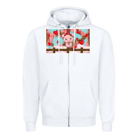 White cute pig Zipper Hoodie - TumblerDesignByShophia