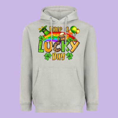 St. Patrick's Have A Lucky Day Heavyweight Hoodie Designed By Oliviacreatesart