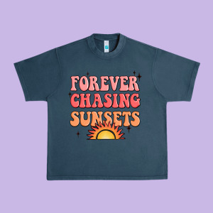Forever Chasing Sunsets Urban Heavy Tee Designed By Jahusdesignshop