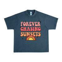 Midnight Navy forever chasing sunsets Urban Heavy Tee - JahusDesignShop
