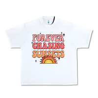 White forever chasing sunsets Urban Heavy Tee - JahusDesignShop