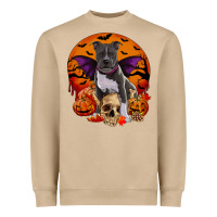 Mushroom halloween pitbull dog Heavyweight Sweatshirt - RanaPortraitStore