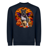 Navy halloween pitbull dog Heavyweight Sweatshirt - RanaPortraitStore