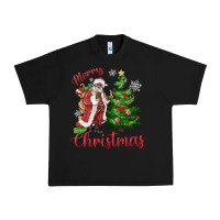 Black Merry Christmas Black Santa Urban Heavy Tee - MaliasSmallBusiness