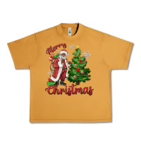 Merry Christmas Black Santa Urban Heavy Tee | Teevron
