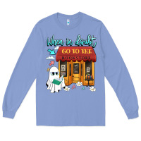 Colony Blue when in doubt go to the bookstore Long Sleeve Tee - Artiststas