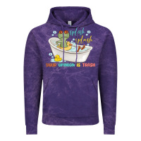 Cloud Purple splash splash your opinion is trash Vintage Hoodie - MaliasSmallBusiness