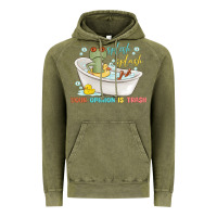 Vintage Olive splash splash your opinion is trash Vintage Hoodie - MaliasSmallBusiness