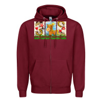 Burgundy cute horse Zipper Hoodie - TumblerDesignByShophia