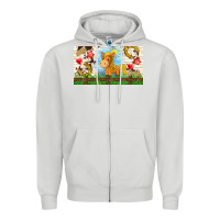 Dove Grey cute horse Zipper Hoodie - TumblerDesignByShophia