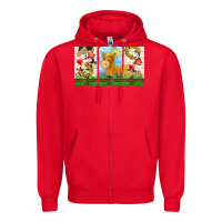 Red cute horse Zipper Hoodie - TumblerDesignByShophia