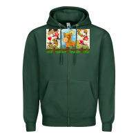 Sports Green cute horse Zipper Hoodie - TumblerDesignByShophia