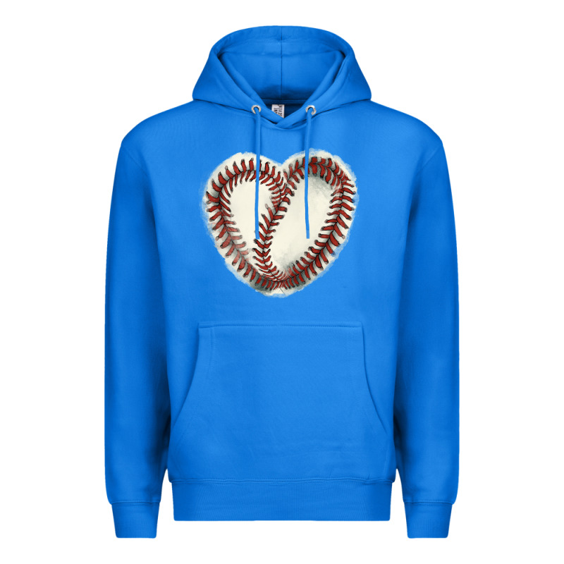 Baseball Ball Heart Premium Hoodie by HowdyJamesFarm | Teevron