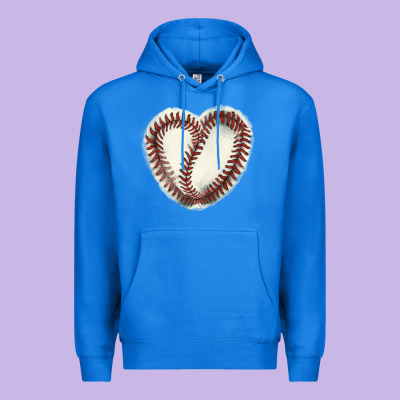 Baseball Ball Heart Premium Hoodie Designed By Howdyjamesfarm