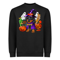 Black Halloween dachshund puppy dog Heavyweight Sweatshirt - RanaPortraitStore