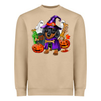 Mushroom Halloween dachshund puppy dog Heavyweight Sweatshirt - RanaPortraitStore