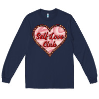 Navy self love club valentine's day Long Sleeve Tee - RanaPortraitStore