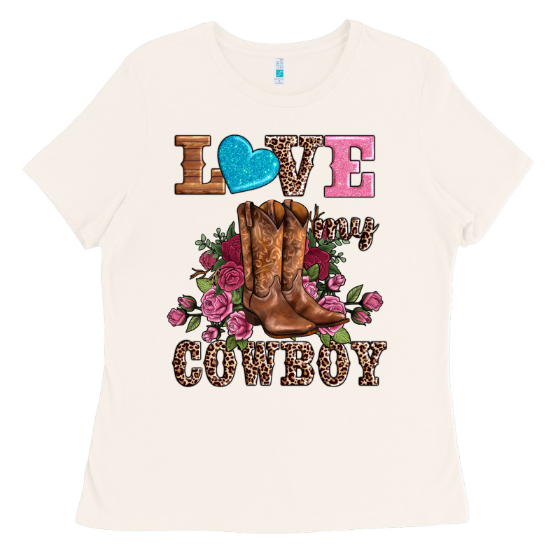 Valentines Day Love My Cowboy Ladies Tee by AdoDesignShop | Teevron