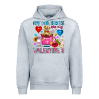 Heather Grey My Patients is Valentines Urban Hoodie - CowhideDigitalArt