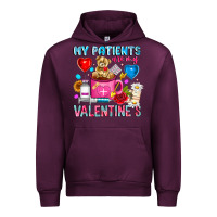 Mauve Wine My Patients is Valentines Urban Hoodie - CowhideDigitalArt