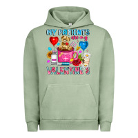 Pigment Oil Green My Patients is Valentines Urban Hoodie - CowhideDigitalArt