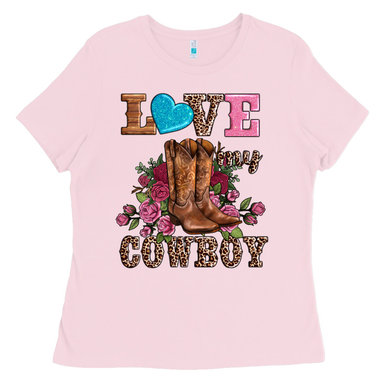 Valentines Day Love My Cowboy Ladies Tee by AdoDesignShop | Teevron