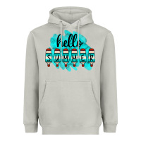 Moon Dust Hello Summer Serape Turquoise Heavyweight Hoodie - CowCowDesign
