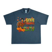 Midnight Navy give thanks for a little and you will find a lot Urban Heavy Tee - MaliasSmallBusiness