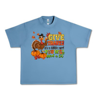 Pebble Blue give thanks for a little and you will find a lot Urban Heavy Tee - MaliasSmallBusiness