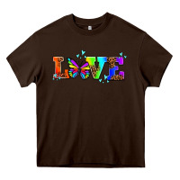 Chocolate Brown pride love butterflies Heavy Core Tee - AdoDesignShop