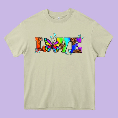 Pride Love Butterflies Heavy Core Tee Designed By Adodesignshop