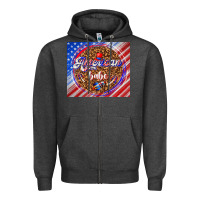 Charcoal Heather American babe Zipper Hoodie - TumblerDesignByShophia