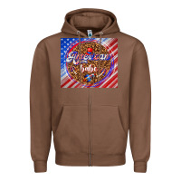 Chestnut American babe Zipper Hoodie - TumblerDesignByShophia