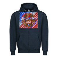 Navy American babe Zipper Hoodie - TumblerDesignByShophia