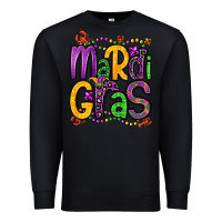 Black mardi gras Premium Sweatshirt - OliviaCreatesArt