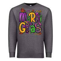 Charcoal Heather mardi gras Premium Sweatshirt - OliviaCreatesArt