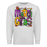 Dove Grey mardi gras Premium Sweatshirt - OliviaCreatesArt