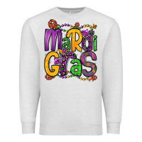 Oatmeal Heather mardi gras Premium Sweatshirt - OliviaCreatesArt