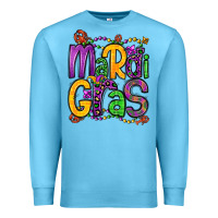 Ocean Blue mardi gras Premium Sweatshirt - OliviaCreatesArt